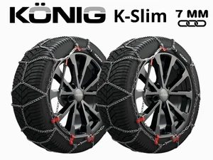 Snow Chains Konig K-Slim 7MM 195/60R15 Unit 70 Homologated Wheelhouse Tight - Imagen 1 de 10