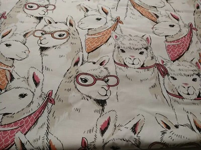 Llamas Alpaca Home Dec Peso Tela Algodón 1 Yarda 29" x44" Foto 1 de 4