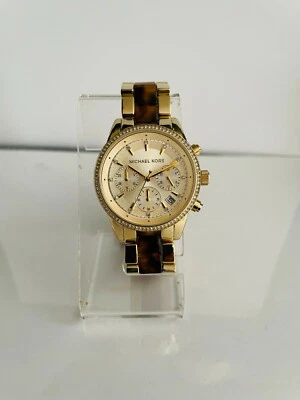 RELOJ MICHAEL KORS MK6322 MUJER RITZ CRONO FECHA TONO DORADO/TORTUGA  Foto 1 de 4