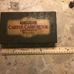 Carter Carburetor Corporation St. Louis USA Metal Tool Box Empty - Picture 1 of 11
