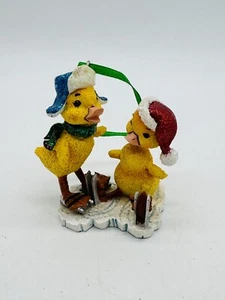 Danbury Mint Baby Animal Ducklings Christmas Ornament Glitter Embellished - Picture 1 of 9