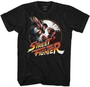 Street Fighter Capcom Video Game Ryu & Ken Masters Fighting Men's T Shirt  - Picture 1 of 5