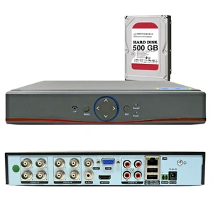 Dvr 8 Canali con HARD DISK 500GB ibrido iPhone Android P2P KIT CCTV ITALIANO - Foto 1 di 7