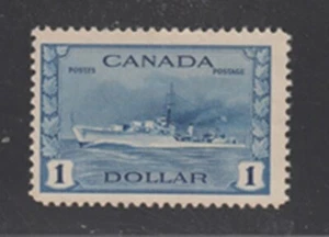 Canada Stamp Scott Unitrade 262 1 Dollar Destroyer Royal Canadian Navy MNH F-VF - Picture 1 of 2