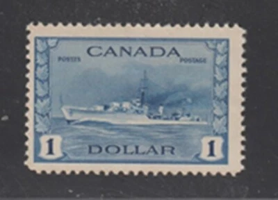 Canada Stamp Scott Unitrade 262 1 Dollar Destroyer Royal Canadian Navy MNH F-VF - Image 1 of 2