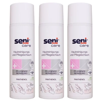 Seni Care Hautreinigungs- und Pflegeschaum 3 x 500 ml Spray Panthenol Set - Bild 1 von 2