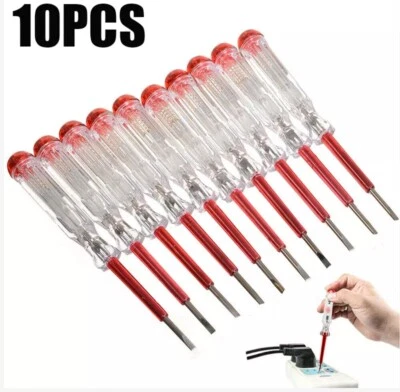 10x Stromprüfer 200-250V 130mm Phasenprüfer Spannungsprüfer Schraubendreher - Bild 1 von 4