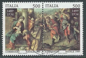 1989 ITALIA USATO DITTICO NATALE - RK-2 - Picture 1 of 1