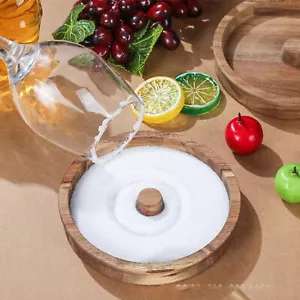 Bar Glass Rimmer Margarita Cocktail Sugar Salt Rim Bar Bartender Wooden Tool - Picture 1 of 7