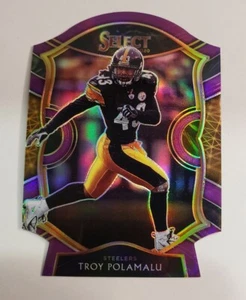 2020 Troy Polamalu Select Club Level Purple Prizm Die-cut Steelers #28 - Picture 1 of 2