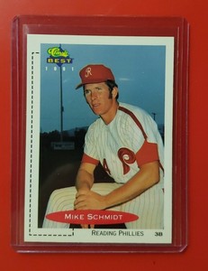 Mike Schmidt 1991 Classic Best Minor League Card #1 Reading Phillies HOF SHARP!
