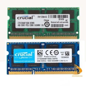Posten Crucial 8GB/4GB 2Rx8 PC3L-12800S DDR3L-1600Mhz SODIMM Laptop Arbeitsspeicher RAM" - Bild 1 von 5