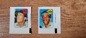 Vintage 1969 Topps Decals (2) - Maury Wills & Donn Clendenon - Mont. Expos Team Set! - Bild 1 von 2