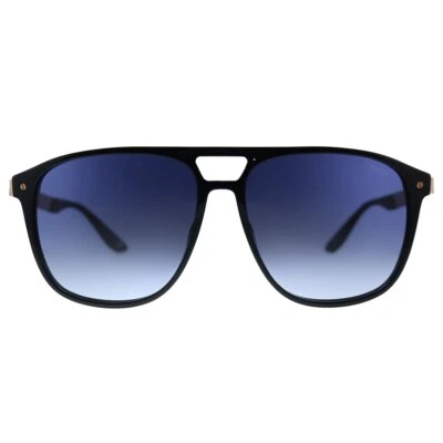 Marco de gafas de sol de aviador de plástico negro brillante BMW BW0001 01W 58-14-135 BMW 58-14-135 Foto 1 de 3