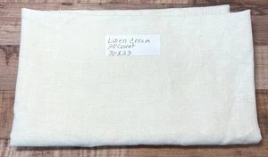 Linen Cream Fabric 28 Count Evenweave Cross Stitch Material 30x23 - Picture 1 of 3