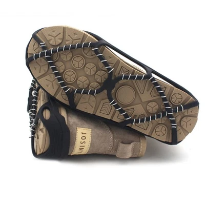 Cubiertas antideslizantes para zapatos exteriores pinzas para hielo nieve zapatos antideslizantes crampones Foto 1 de 4