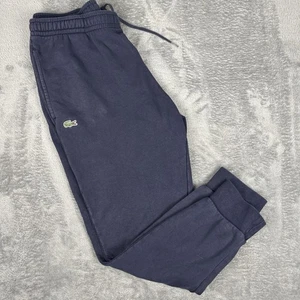 Lacoste Sport Joggers XL FR 6 Navy Blue Sweatpants Mens Fleece Loungewear - Picture 1 of 7