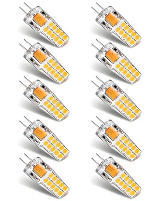 10 Pack G4 LED Bulb 12V AC DC 2.5W Bi-Pin Base G4 Bulb 20W 30W T3 LED Halogen... - Image 1 of 4