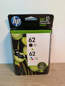 Genuine HP 62 Black & Tri-Color Ink Cartridges Combo 2 Pack New EXP:2019 - Picture 1 of 5