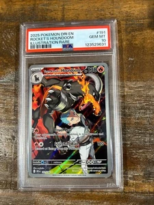 POKEMON 2025 Destined Rivals Illustration Rare ROCKET'S HOUNDOOM #191 PSA 10 Gem - Picture 1 of 2