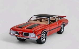 1972 OLDS 442 W-30 Rare Diorama Collectible DieCast Model Car 1:64 Orange LOOSE - Picture 1 of 8