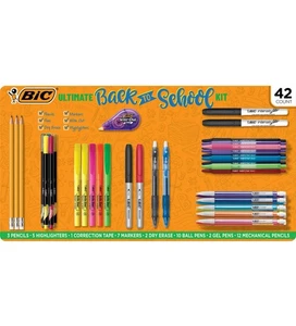 Kit de útiles de regreso a la escuela BIC surtido (42 unidades) grado 1 a 12 - Imagen 1 de 13