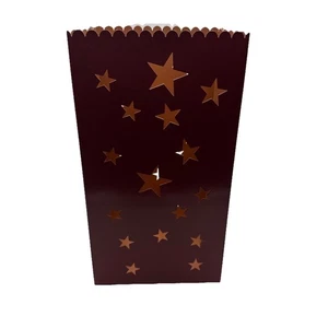  METAL HOLIDAY LUMINARY BAG CHRISTMAS TREES & STARS - Picture 1 of 4