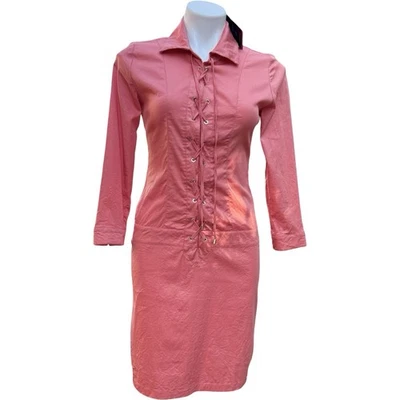 NWT Nathalie Chaize Coral Lace-Up Dress European Made Parisian Style Sz 4 - Image 1 of 4