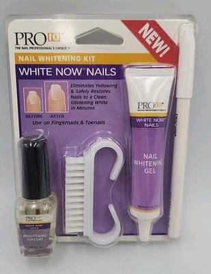 Kit de blanqueamiento de uñas PRO 10 uñas blancas ahora gel capa superior, lápiz y cepillo 2003 nuevo en caja Foto 1 de 2