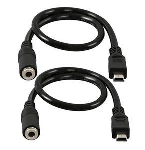 Qaoquda (2-Pack) Mini USB Male to 3.5mm Female Audio Cable for Active Clip Mi - Picture 1 of 7