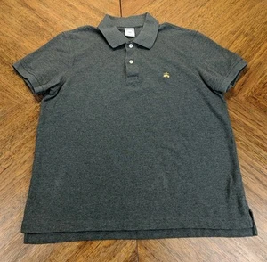 Brooks Brothers Slim Fit Performance Polo Shirt Gray Short Sleeve Men Size Large - Picture 1 of 7
