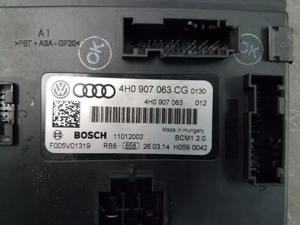 Unidad de módulo de control de carrocería de suministro a bordo 12-18 Audi S6 A7 A6 4H0907063CG OEM Foto 1 de 1