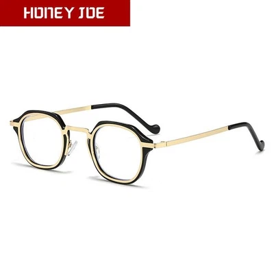 HONEY JOE Retro Flat Mirror Steampunk Anti Blue Light Reading Glasses Presbyopia 0 ~ +4.0