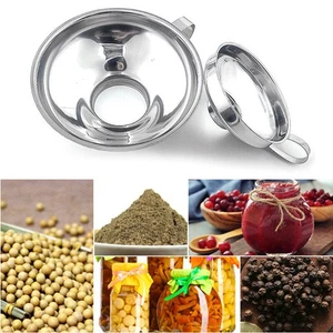 Wide Mouth Jar Funnel Stainless Steel Jam Jar Funnel Canning Funnel - Picture 1 of 11