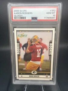 2005 Score Rookie Aaron Rodgers #352 (RC) PSA 10 Gem Mint ๐ Packers Steelers - Picture 1 of 2