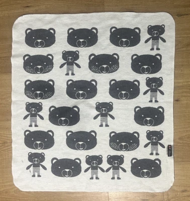 David Fussenegger Austria Bebé Lovey Manta Franela Gris Marfil Oso REVERSIBLE Foto 1 de 4