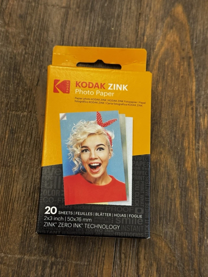 Kodak 2x3” Premium Zink Photo Paper - 20 Sheets Sticky-Backed Photo Paper - Image 1 of 1