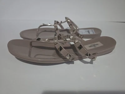 Sandalias de Tanga Valentino Garavani Mujer Verano Rockstud Pvc Talla 41/11US Leer Foto 1 de 4