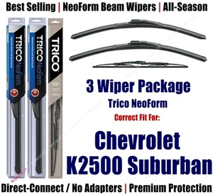 3-Pk Super-Premium NeoForm Wipers fit 1995-99 Chevrolet K2500 Sub 16180x2/30130 - Picture 1 of 1