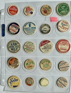 Vintage verschiedene Milchflaschenverschlüsse Posten 20 Stück - Bild 1 von 13