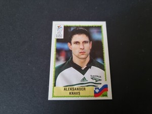 Euro 2000 panini sticker number 257 Aleksander Knavs black back