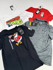 Lot of 4 Mixed Bundle Under Armour Junior Boys Assorted T-Shirt Sz Large All NWT - Picture 1 of 10