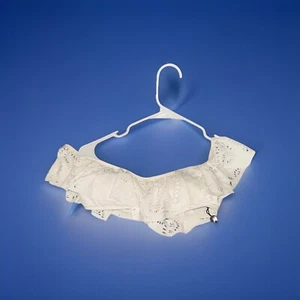 Ralph Lauren Häkel US S Neckholder Bikini Oberteil Damen 10 weiß - Bild 1 von 4