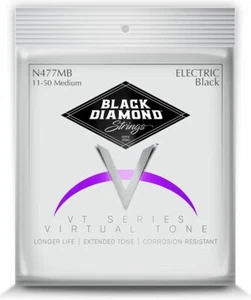 Cuerdas de guitarra eléctrica Black Diamond N477MB recubiertas de negro medidores 11-50 - Imagen 1 de 1