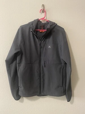 Chaqueta cortavientos Rip Curl para hombre pequeña gris negra anti serie cremallera completa con capucha Foto 1 de 4