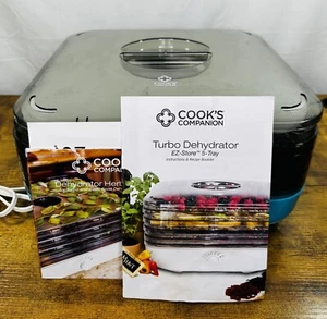 Cook’s Companion Turbo Food Dehydrator W/5 Stackable Trays Blue - Picture 1 of 5