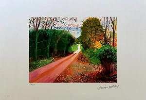 David Hockney "Untitled, Country Lane" Limited Edition (60/500) O/S Lithographie - Bild 1 von 9