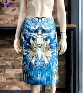 Alexander McQueen S/S 2009 Crystal Kaleidoscope Skirt Silk/Wool 46 IT - Picture 1 of 18