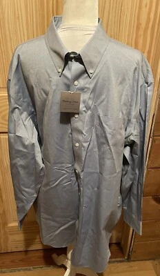 НОВАЯ платиновая рубашка Meeting Street Blue Dress размер 18/34/35 ~ рекомендуемая розничная цена производителя 49,50 долл. США - Изображение 1 из 4