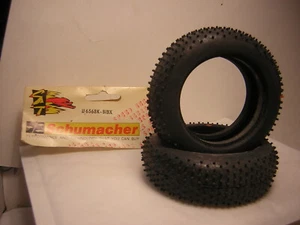 Schumacher U6568K BIBX 14X34 Micro Spike 2.2 rc vintage 1/10 tyres pneu avant - Picture 1 of 1